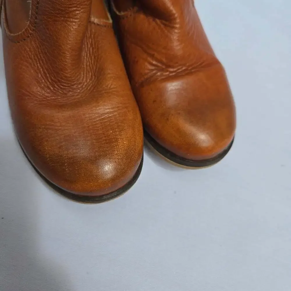 Zara Kids Brown Leather Faux Fur Lined Riding Boots EU 29 US 11.5